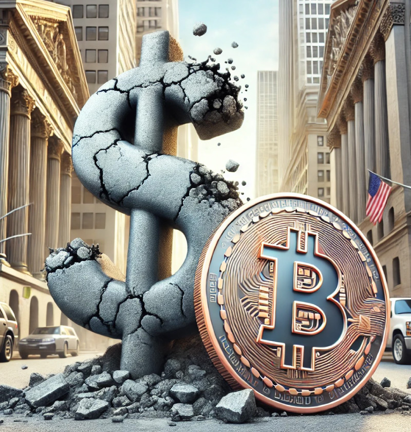 Symboldbild US-Dollar unter Druck: Kommt der Bitcoin?